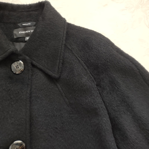 Alpaca wool black coat - Picture 3 of 10
